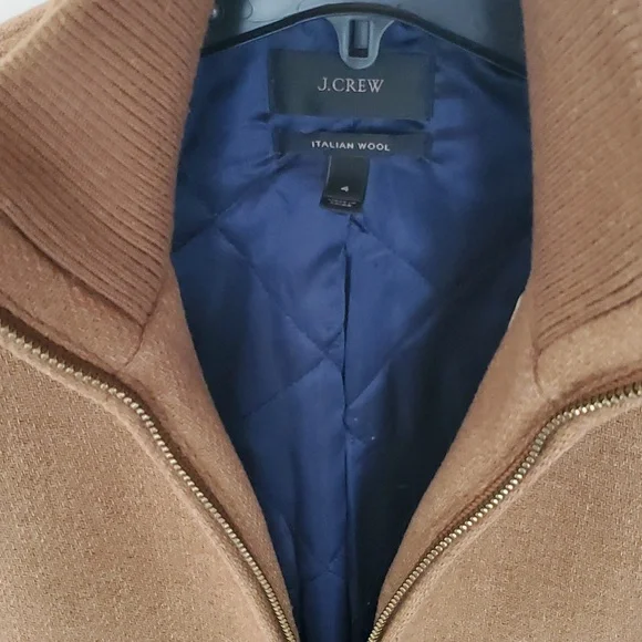 J. Crew Lodge Italian Wool Blend Heavy Coat In Camel Color